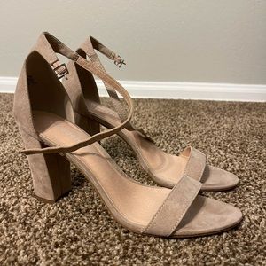 Nude Block Heels